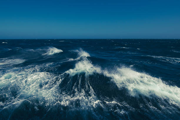 Dramatic ocean waves crossing the Drake Passage